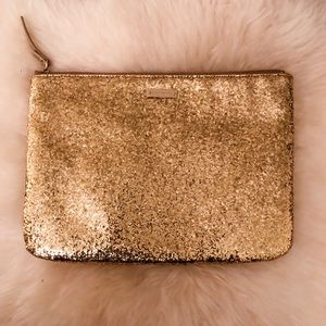 Gold Glitter Kate Spade Clutch